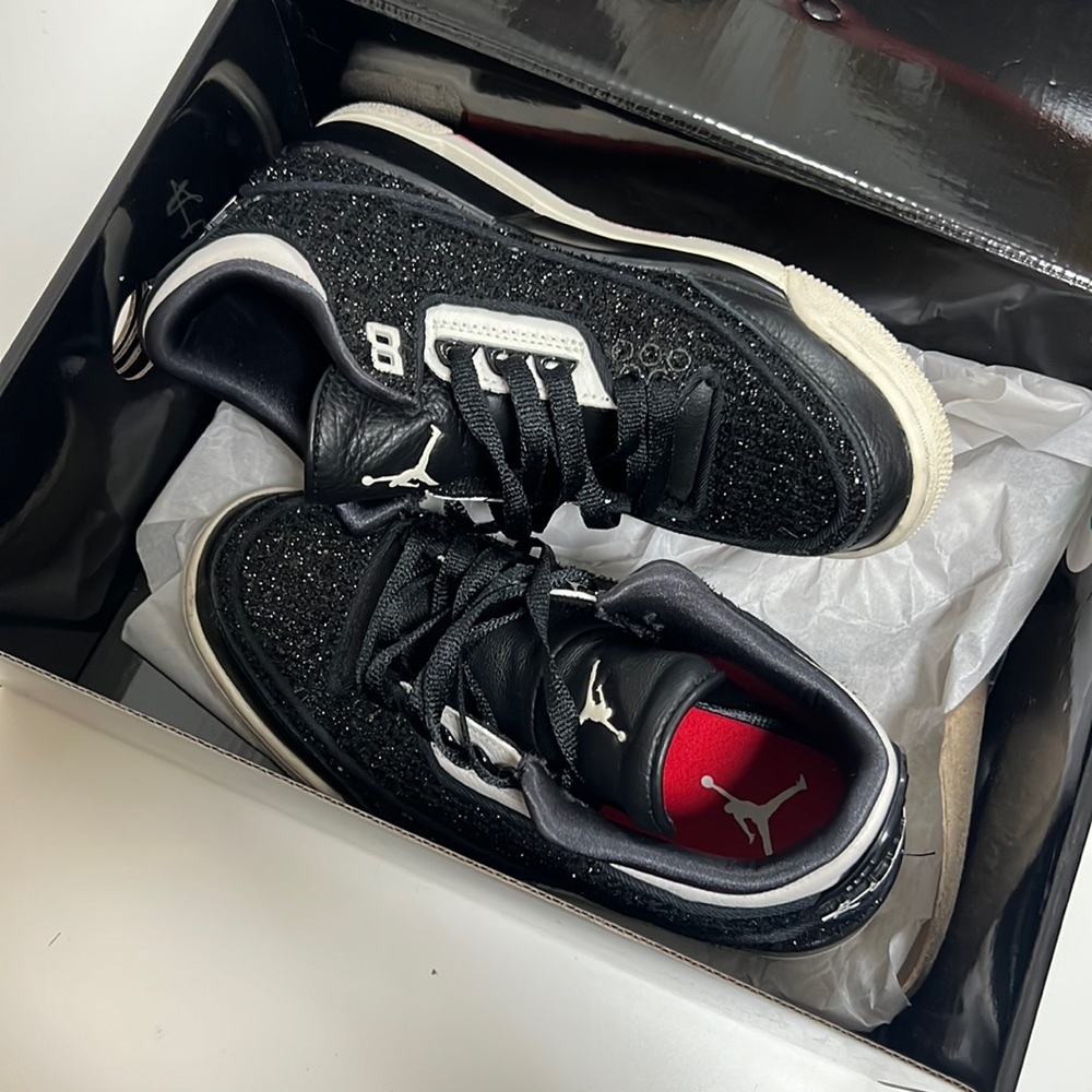 Air Jordan 3 Vogue Black Glitter AWOK Sneakers